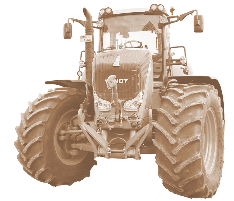 Traktor mit Anbaugerät von RHW Technik