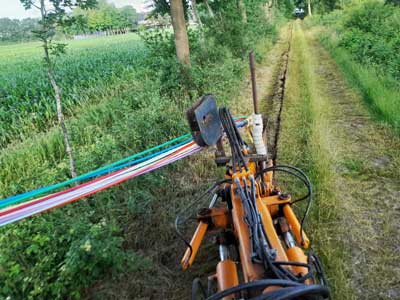 Glasfaserverlegung im Außenbereich durch RHW Technik